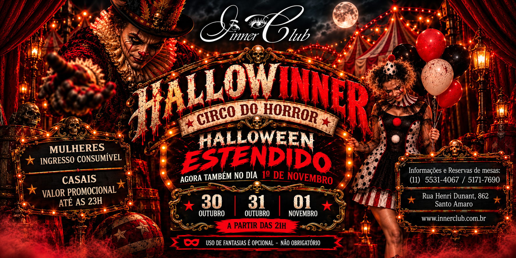 slide Circo do Horror Halloween Estendido